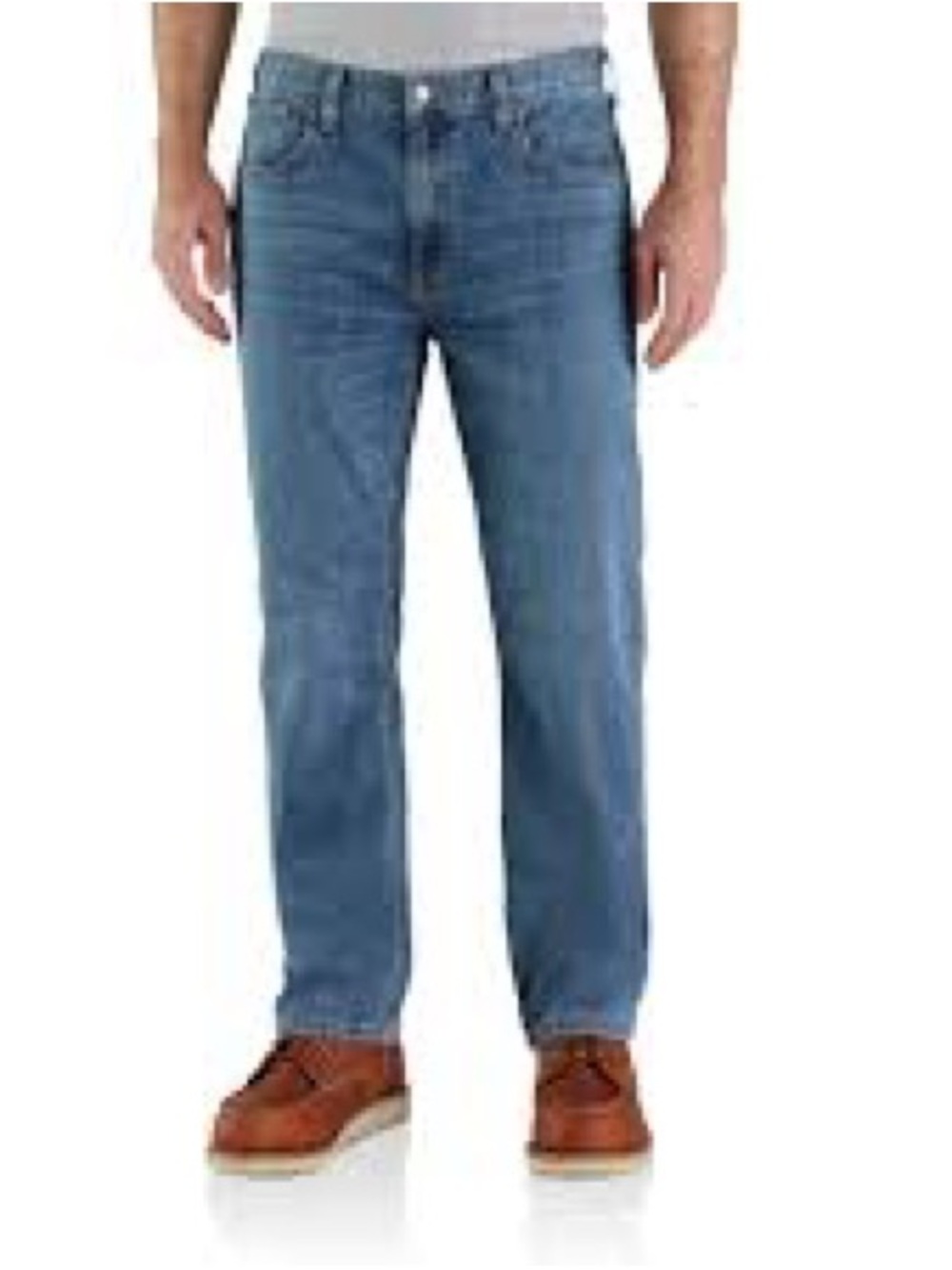 Carhartt Relaxed Straight Fit Rugged Flex Men’s Jeans Blue Wash NEW!